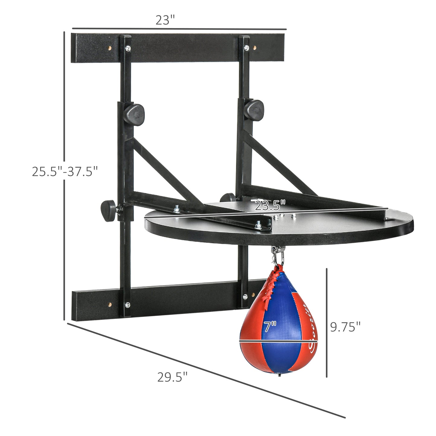 Web Based Adjustable Speed Bag Platform, Wall Mounted Speed Bags for Boxing, with 360-Degree Swivel and 10'' Speedbag