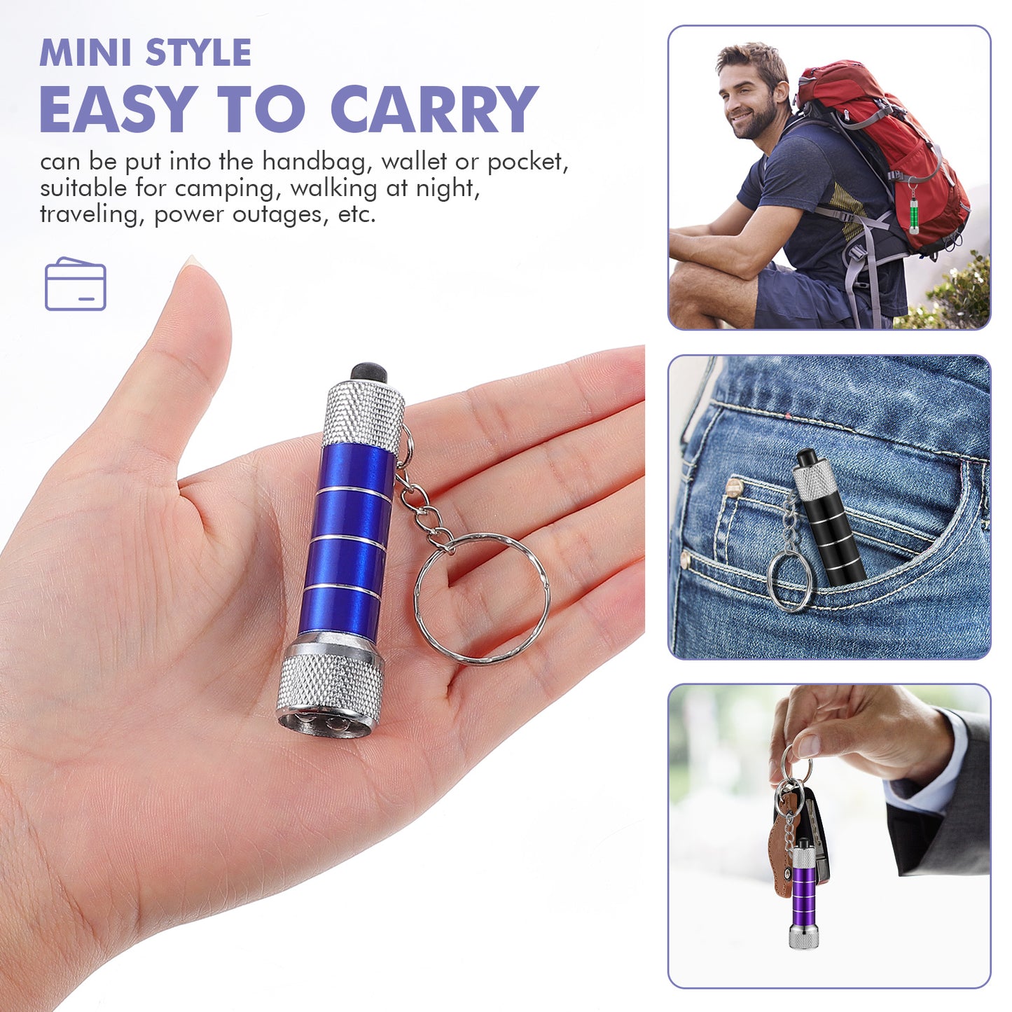 Web Based Mini Keychain Light Emergency Night Light Camping Flashlight Portable LED Torch Aluminum Keyring