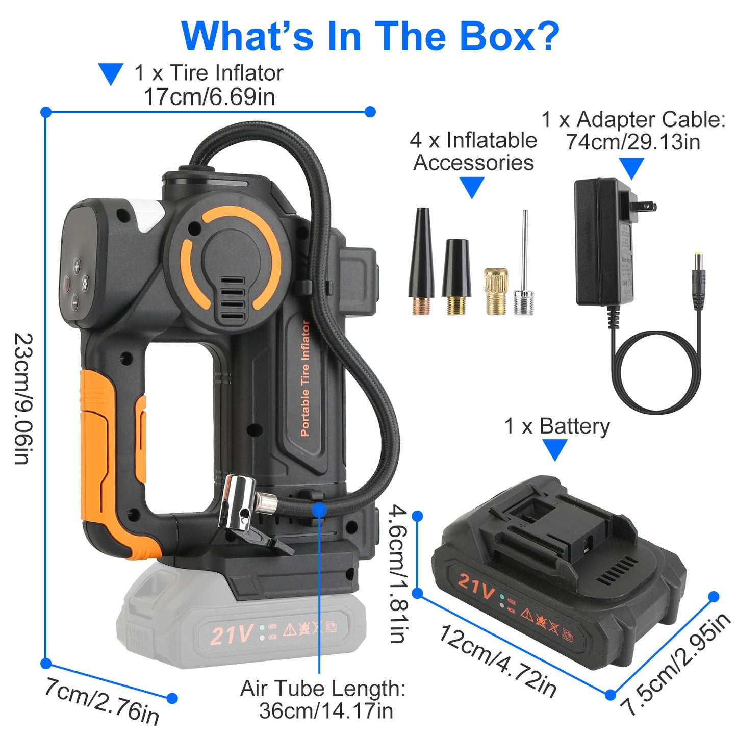 Web Based 1Pc 140W 150PSI 21V Battery Powered Tire Inflator Cordless Air Inflator Digital Air Compressor With LED Light For Cars Motorcycles Bicycles Balls