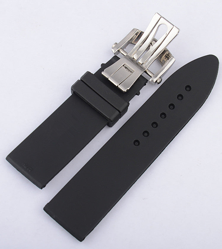Web Based Chopard Butterfly Buckle Silicone Rubber Strap
