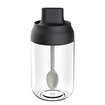 Web Based Kitchen Spice Glass Seasoning Jar with Spoon and Lid 250M