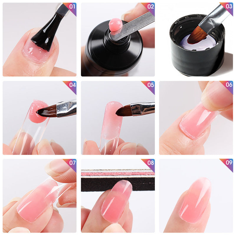 Web Based Multi-color mixed nail solid model glue