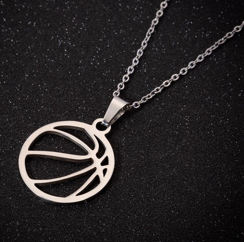 Wbs stainless steel volleyball necklace