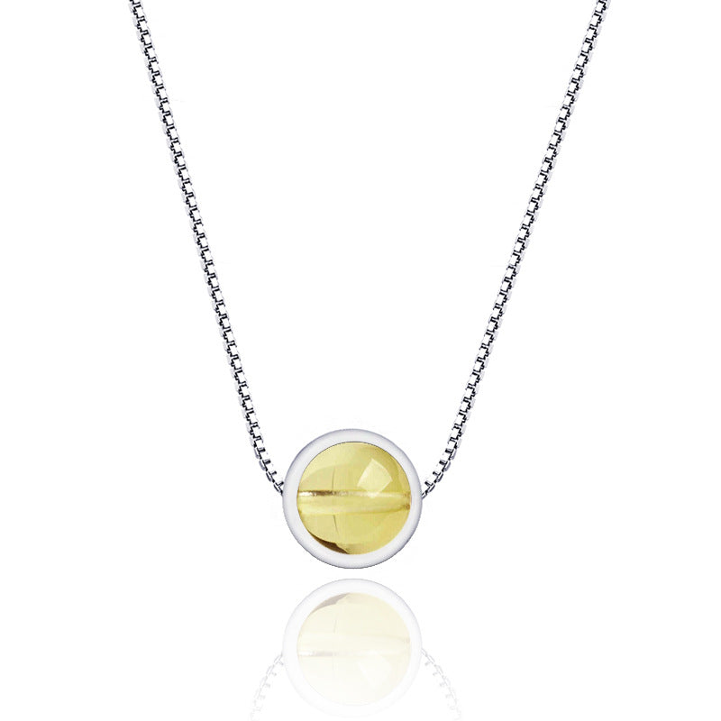 Web Based 925 Sterling Silver Strawberry Quartz Necklace