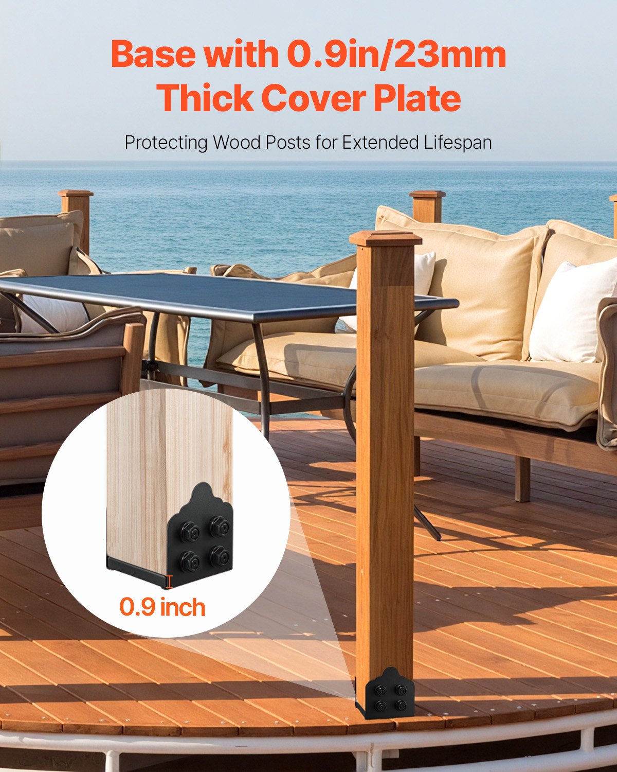 Web Based 2 Pack 8x8 Post Base Brackets Wood Fence Post Anchor Inner Size 7.9x7.5 Inch