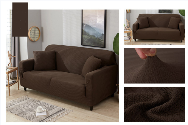Web Based Pure color stretch waterproof sofa cover