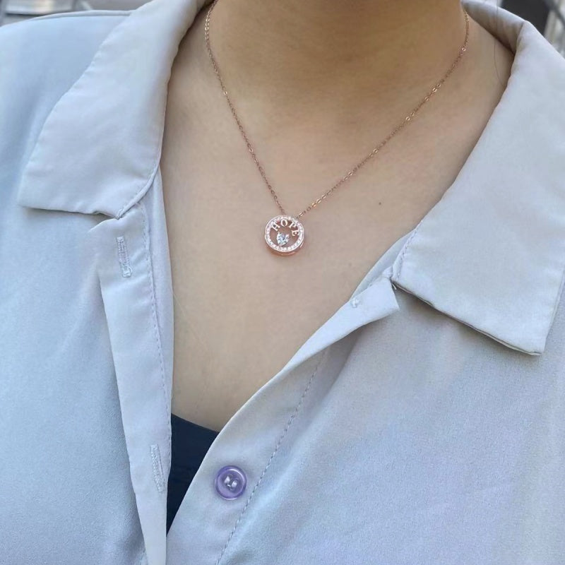 Web Based Emma Manor Necklace For Women 18k Gold Plated 925 Silver 5A Zirconia Diamond Hope Pendant Necklace