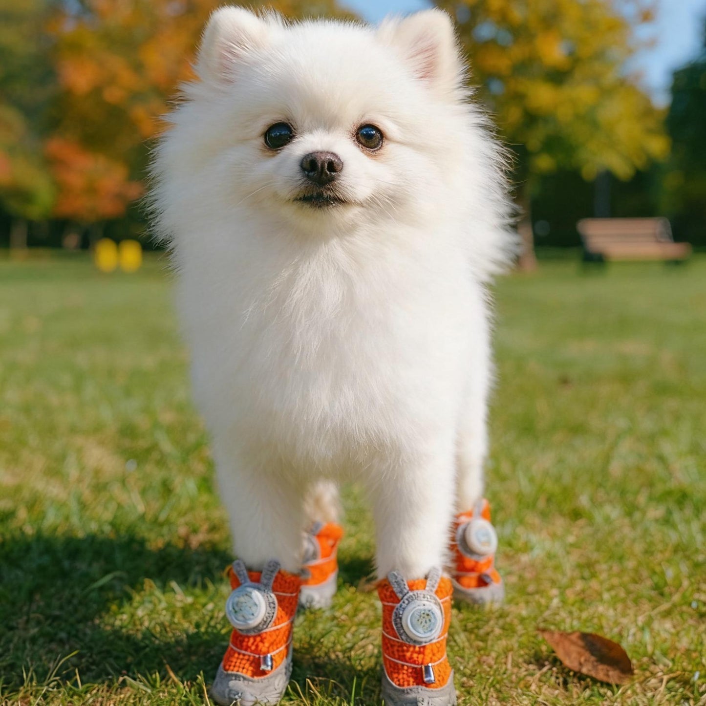 Web Based Glowing Dog Shoes 4PCS LED Light-Up Anti-Slip Paw Protector For Small Medium Dogs Night Safety Visibility Outdoor Shoes