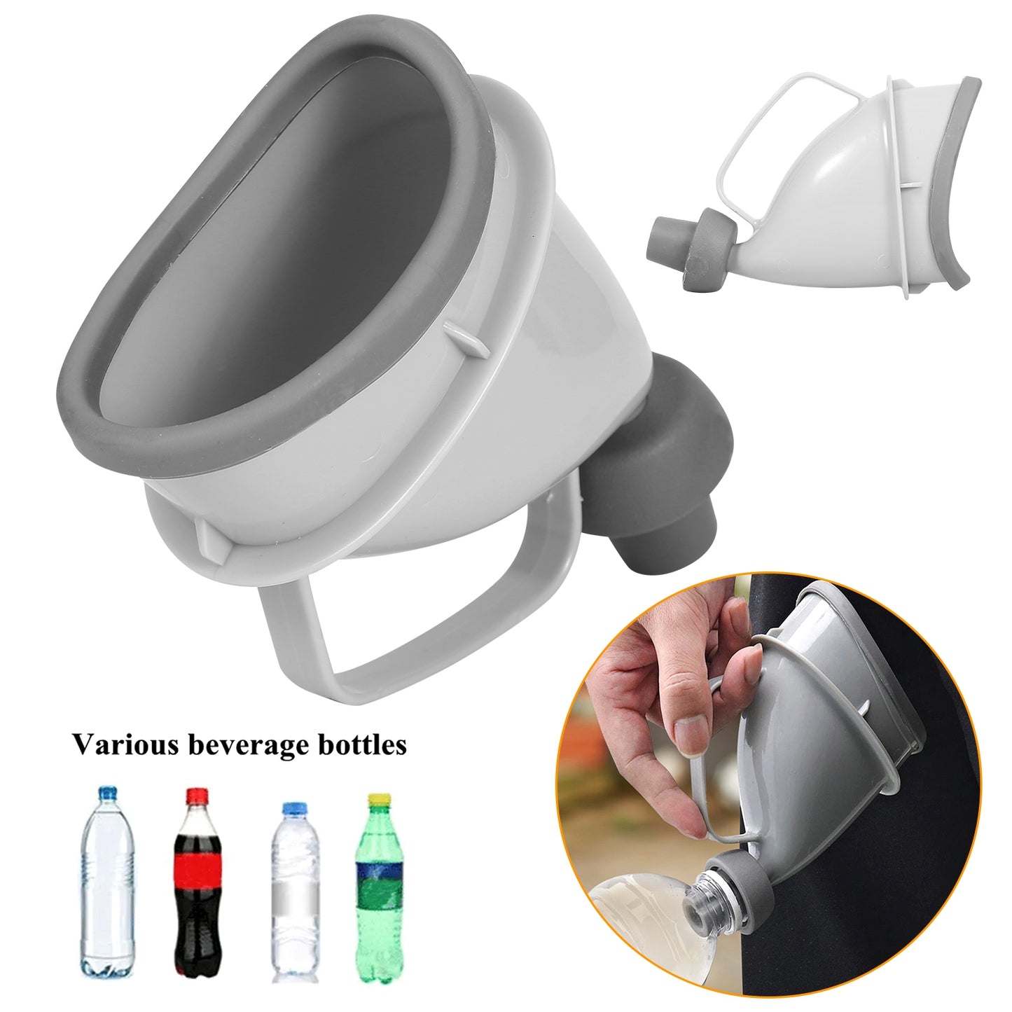 Web Based Unisex Potty Pee Funnel Emergency Urinal Device Portable Male Female Toilet For Car Camping Travel Outdoor