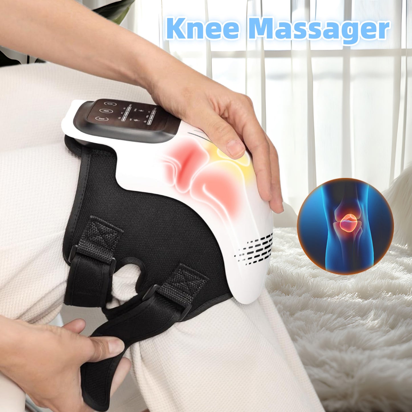 Web Based Intelligent Home Use Electric Intelligent Kneading Heating Knee Massager Rechargeable Pain Relief Infrared Laser Vibration Knee Massager