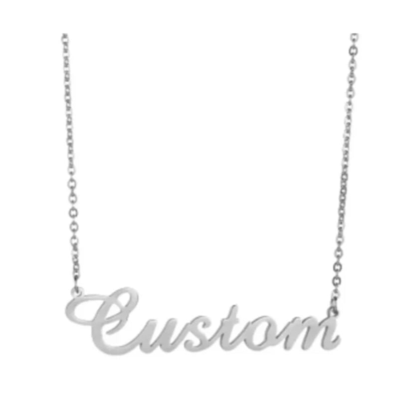 Web Based Stainless Steel Customized Various Sign Name Necklace Custom Butterfly Heart Nameplate For Women Girls Christmas Gift