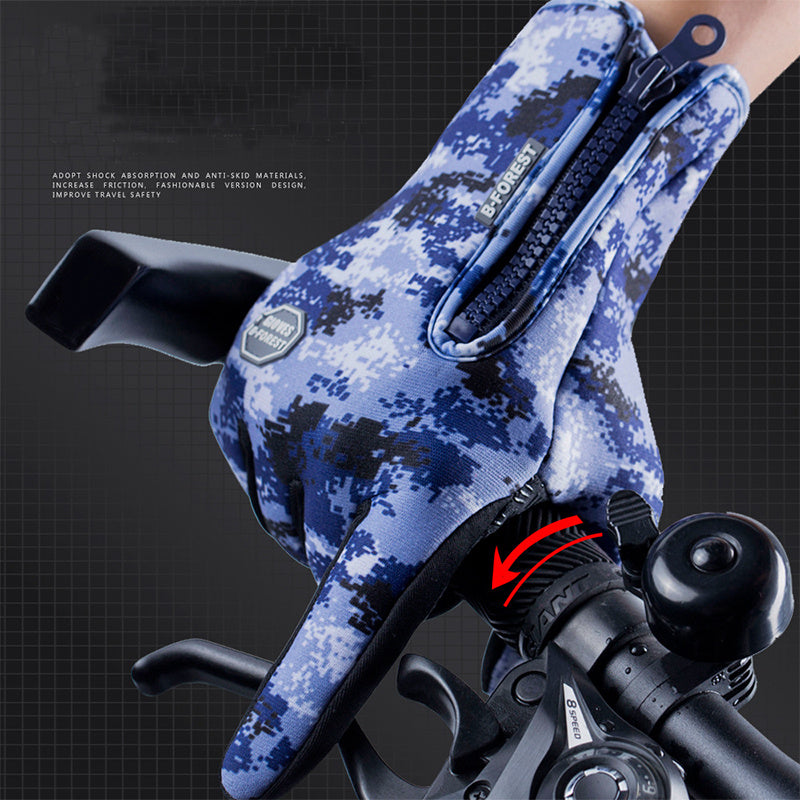 Webased Winter Gloves Touch Screen Riding Motorcycle Sliding Waterproof Sports Gloves With Fleece