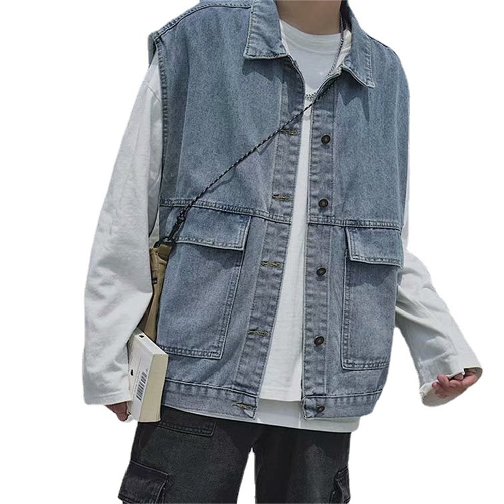 Web Based Fashion Personality Cowboy Vest Man