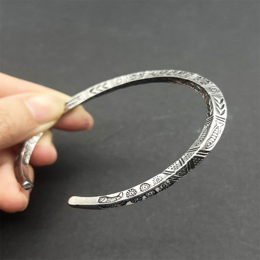 Web Based Bohemian Retro Totem Titanium Steel Bracelet