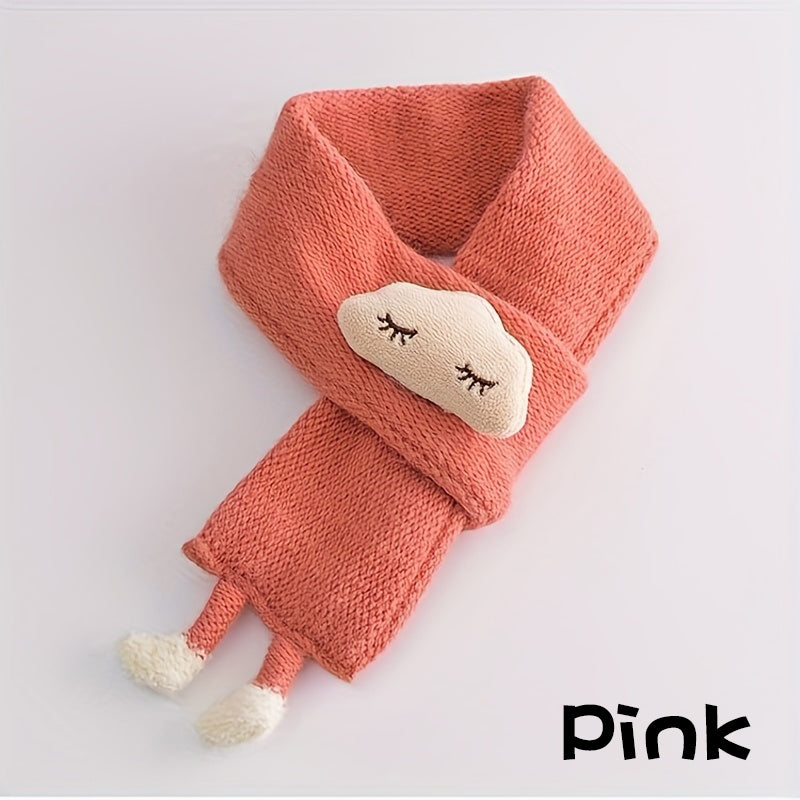 Web Based Children's Scarf, Girls Warm Knitted Scarf, Cute Cloud Neck Scarf For Autumn And Winter Kids Scarf Soft Warm Knit Neck Warmer Winter Classic Scarf For Boys Girls