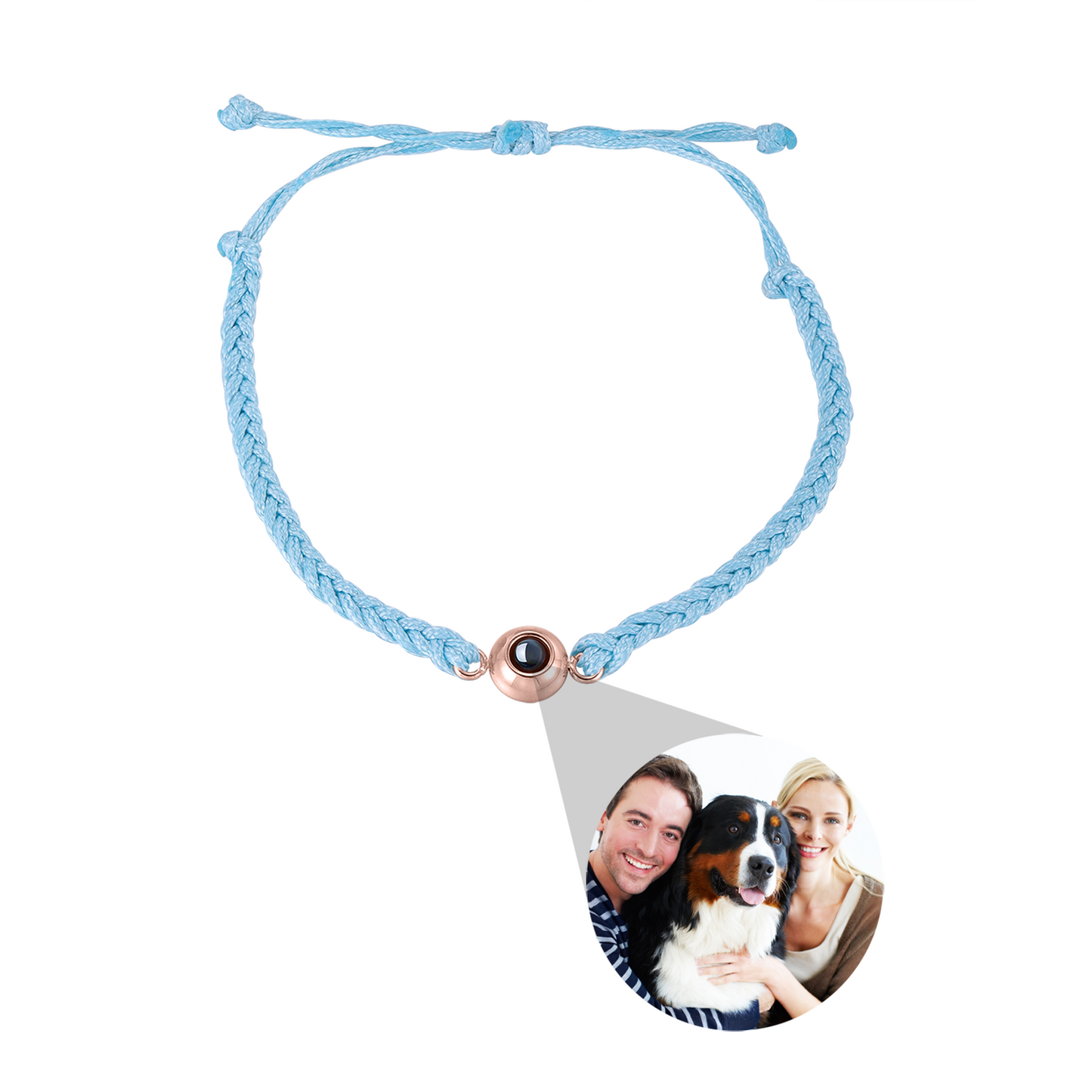 Web Based Creative Customized Color Photo Projection Bracelet Hand Woven Lovers Personality Jewelry For Men And Women Valentine's Day Gift
