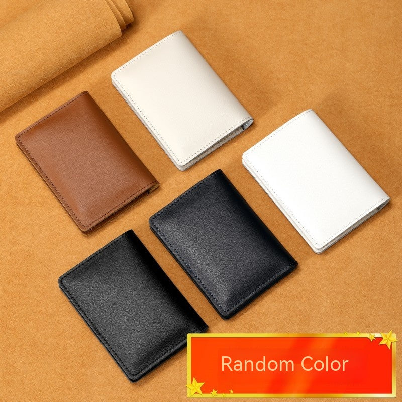 Web Based Ultra-thin Cowhide Card Holder Men And Women