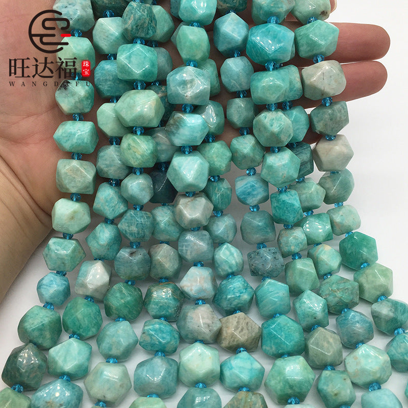 Web Based Natural Amazonite Loose Bead Necklace