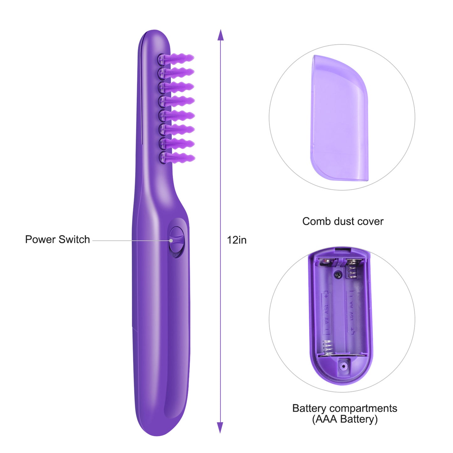 Web Based Electric Detangling Brush Scalp Massage Hair Brush