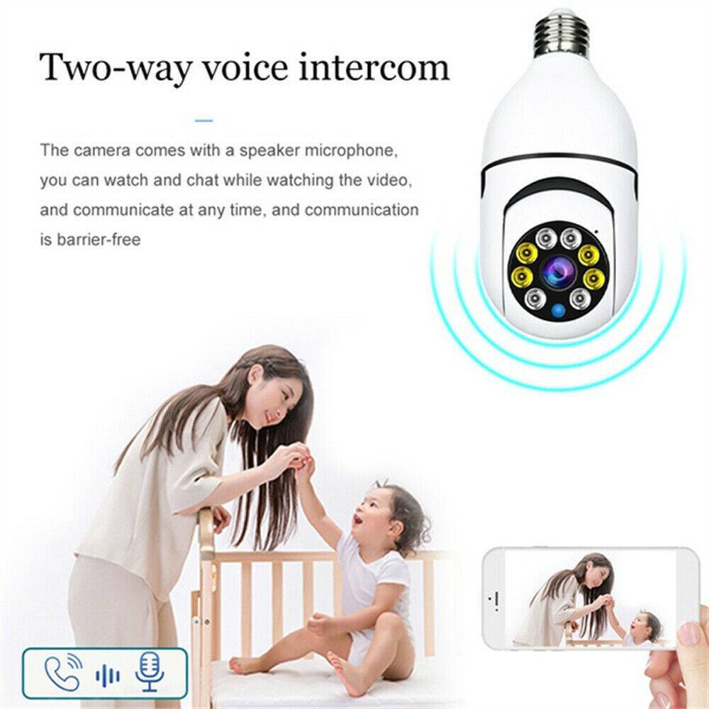 IWeb Based R E27 Light Bulb Camera 1080P HD Wireless Wifi Smart Home Security Camera