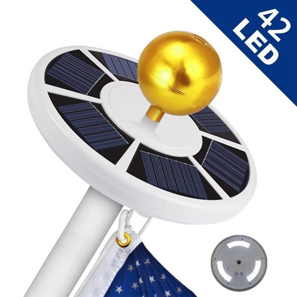 Web Based Solar Flagpole Light Strip Hook For Tent Camping
