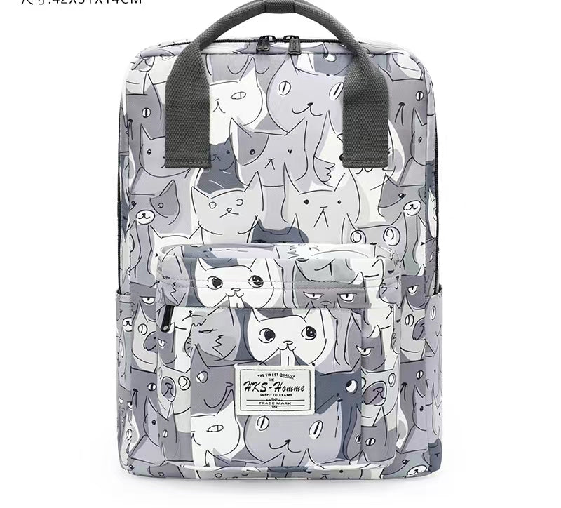 Web Based Printed Hand-carrying Female College High School Student Computer Large Capacity Travel Bag