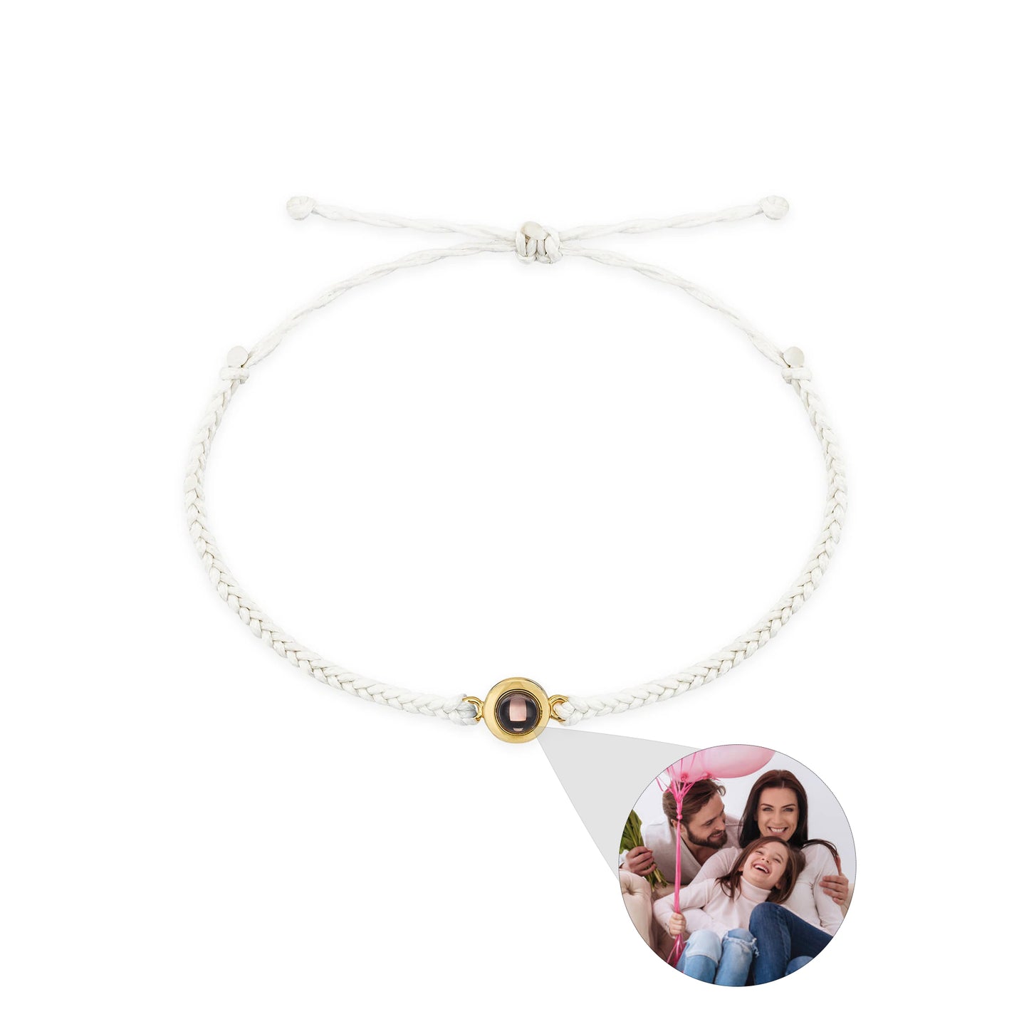 Web Based Creative Customized Color Photo Projection Bracelet Hand Woven Lovers Personality Jewelry For Men And Women Valentine's Day Gift