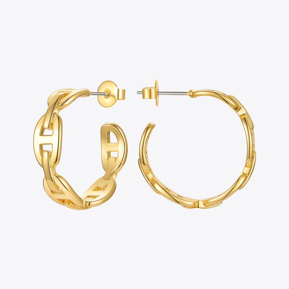 Web Based Japanese Chain Stud Earrings Vintage