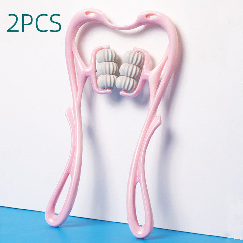 Wbs Multifunctional Manual Six-wheel Neck Massager Massage Relieve Roller Massage Tool