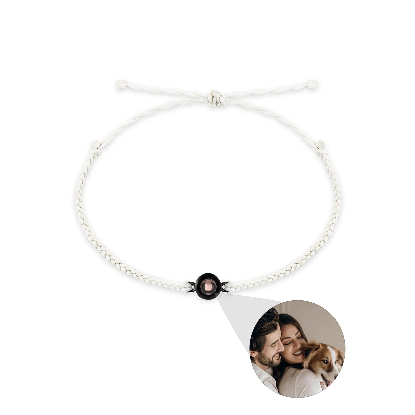 Web Based Creative Customized Color Photo Projection Bracelet Hand Woven Lovers Personality Jewelry For Men And Women Valentine's Day Gift