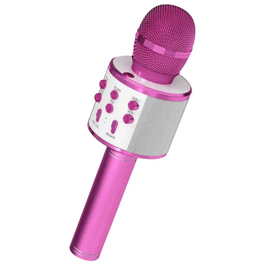 Web Based 5 Core Microphone Wireless Karaoke Mic With Speaker 3 In 1 Portable Bluetooth Microfono Inalambrico