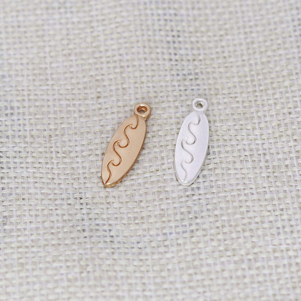 Web Based Alloy Surfboard Charm Necklace Earrings