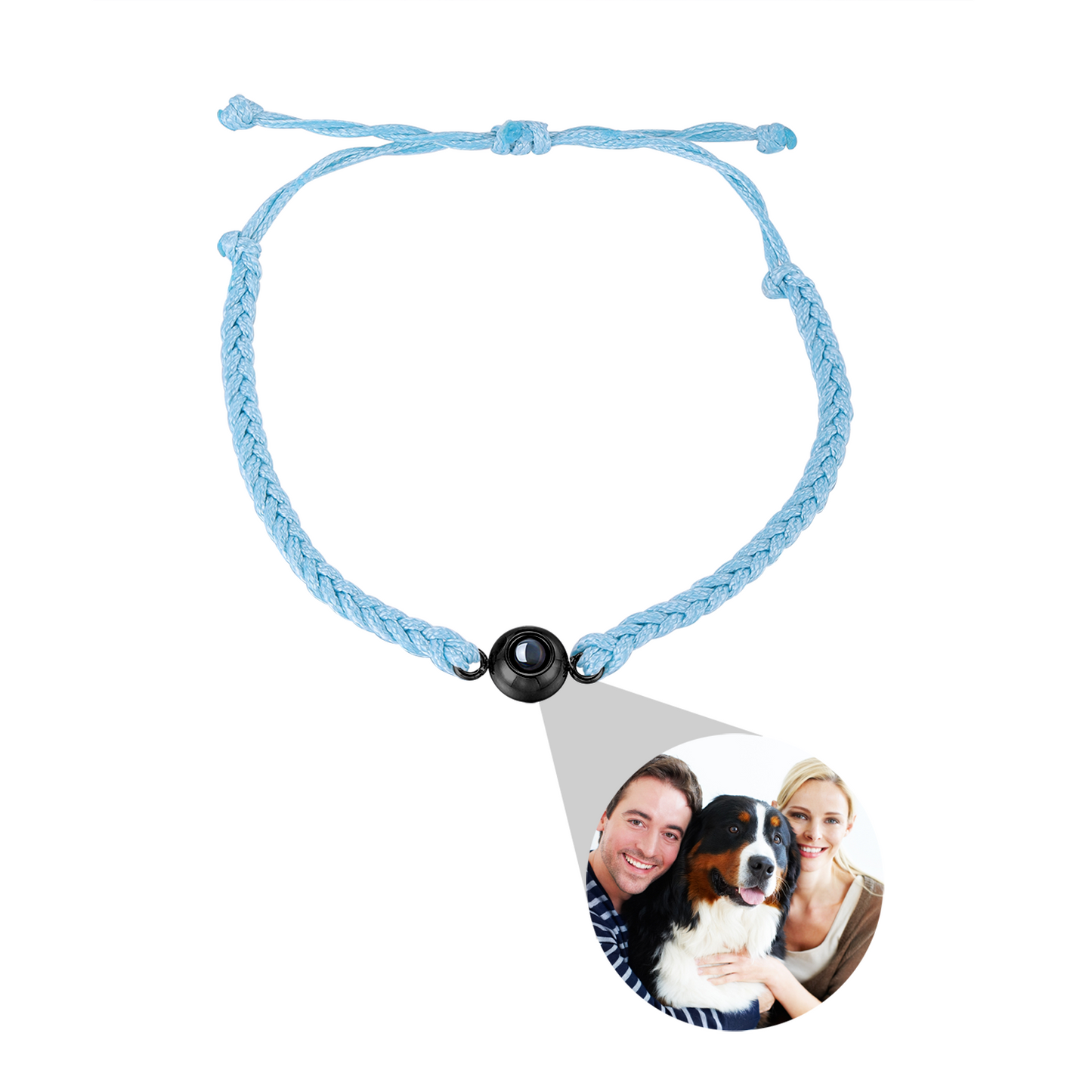 Web Based Creative Customized Color Photo Projection Bracelet Hand Woven Lovers Personality Jewelry For Men And Women Valentine's Day Gift