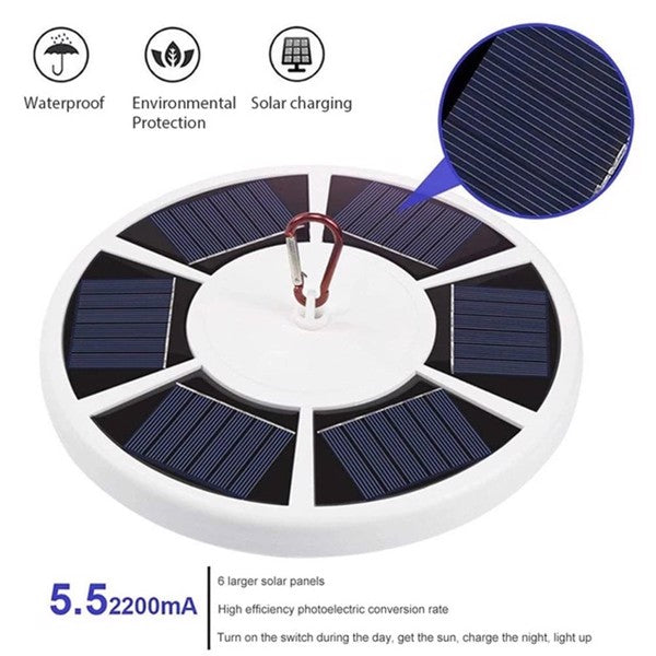 Web Based Solar Flagpole Light Strip Hook For Tent Camping
