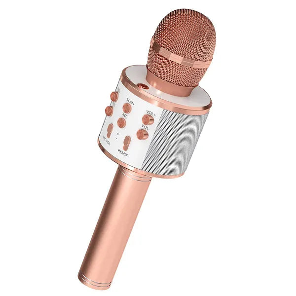 Web Based 5 Core Microphone Wireless Karaoke Mic With Speaker 3 In 1 Portable Bluetooth Microfono Inalambrico