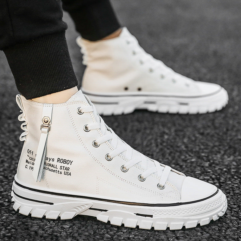 Web Based Canvas Shoes, Breathable Thick Sole, Board Shoes, Gaobang Casual Shoes