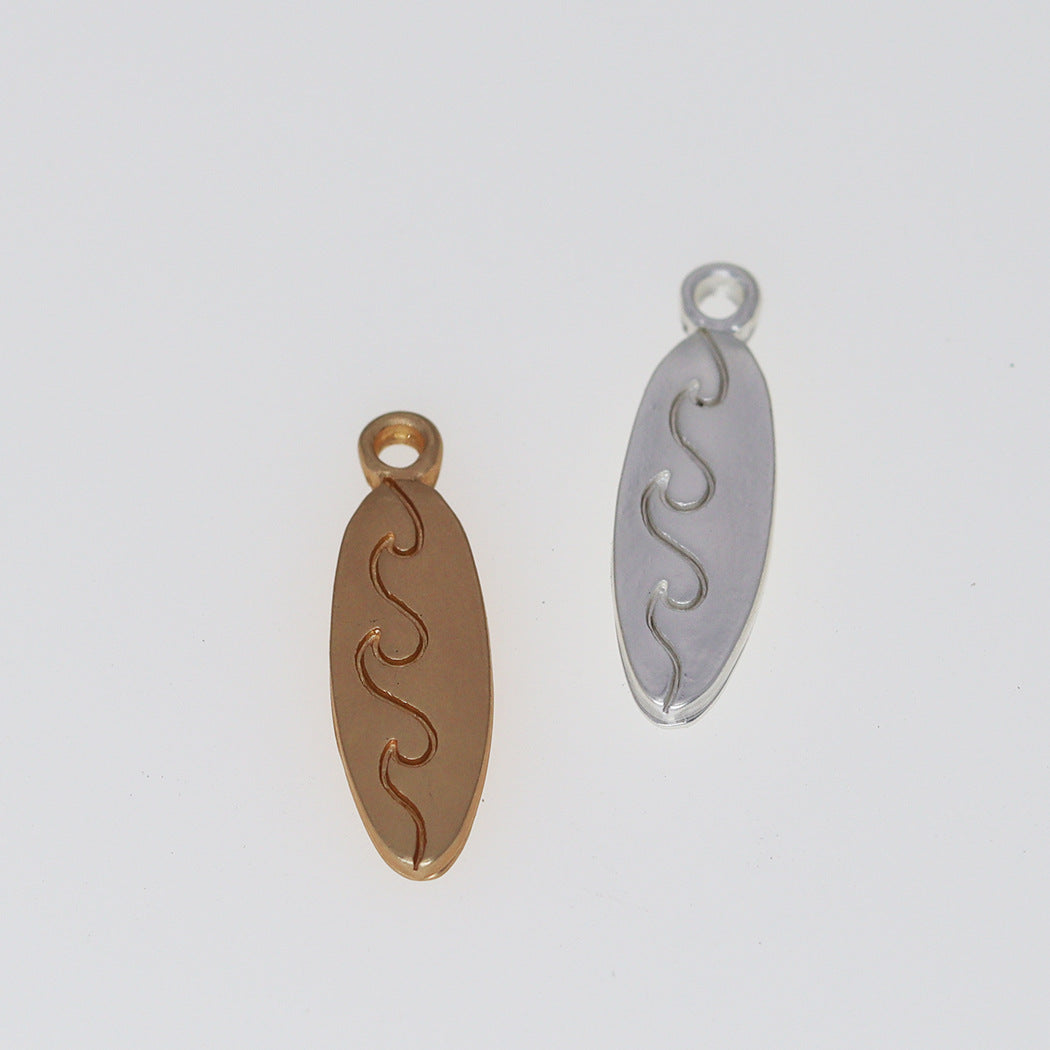 Web Based Alloy Surfboard Charm Necklace Earrings