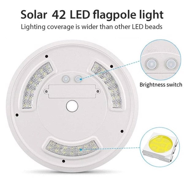 Web Based Solar Flagpole Light Strip Hook For Tent Camping