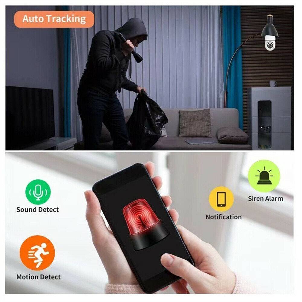 IWeb Based R E27 Light Bulb Camera 1080P HD Wireless Wifi Smart Home Security Camera