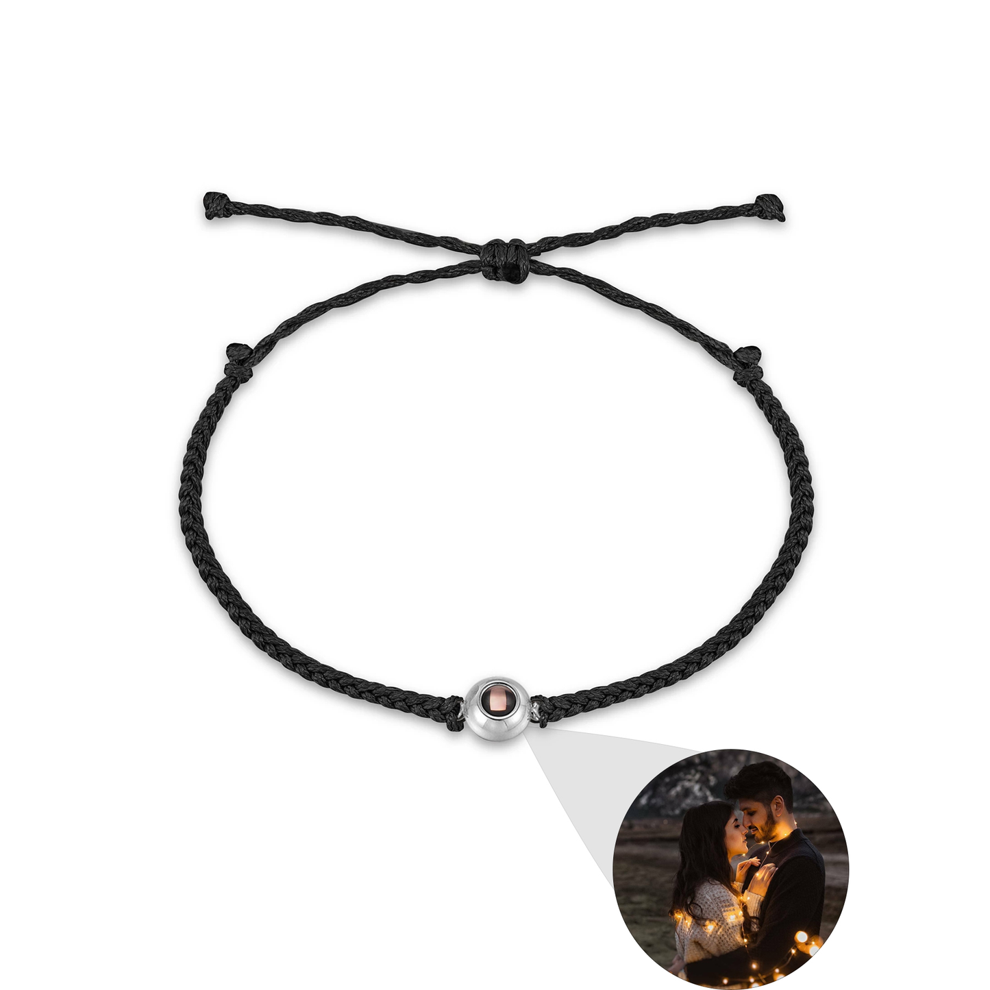 Web Based Creative Customized Color Photo Projection Bracelet Hand Woven Lovers Personality Jewelry For Men And Women Valentine's Day Gift