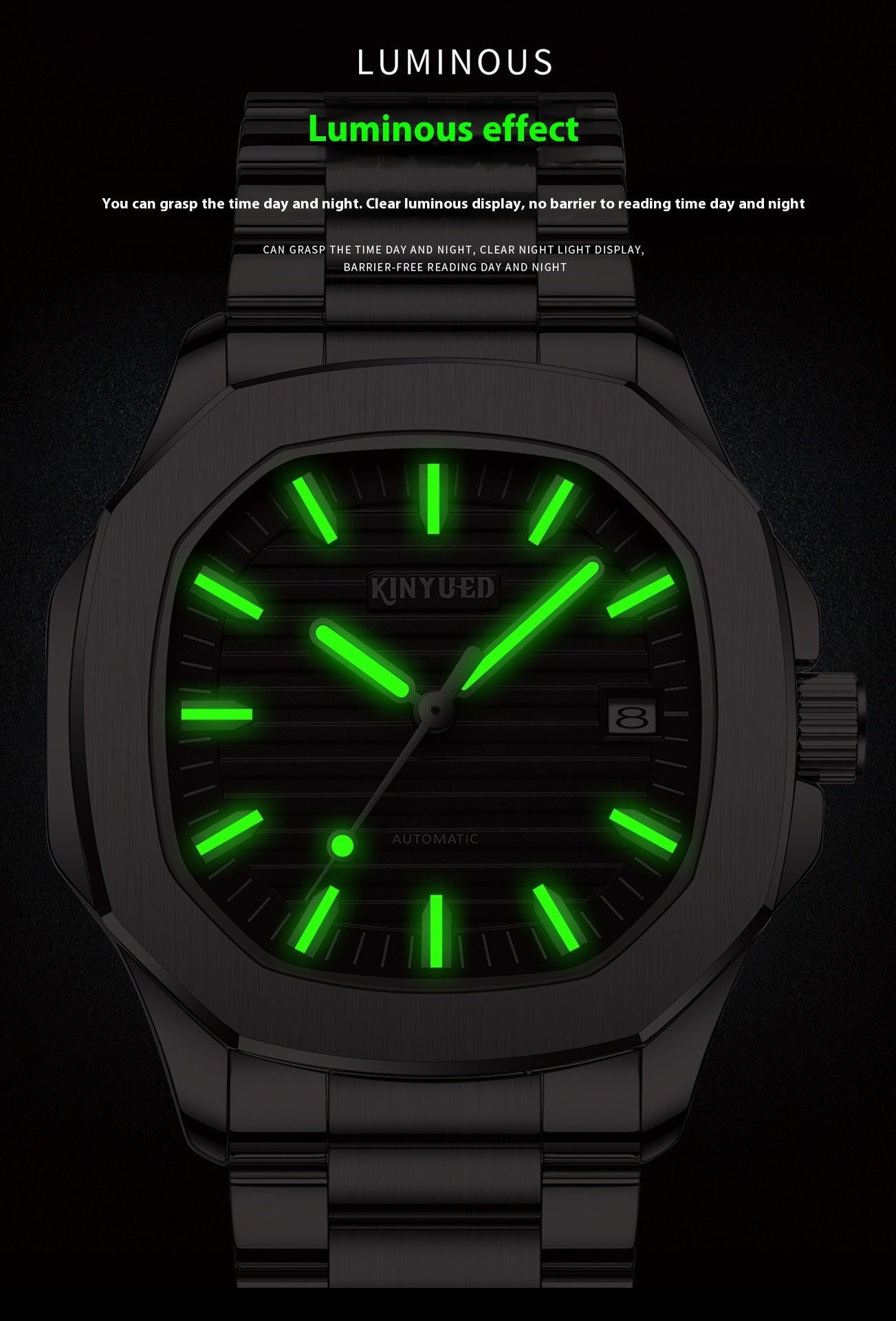 Web Based Men's Luminous Automatic Mechanical Watch