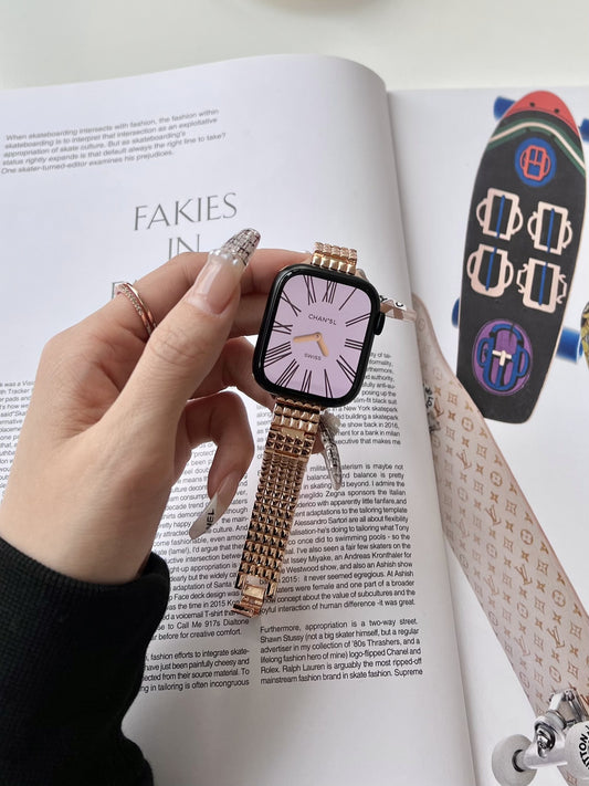 Web Based Cross Check Versatile Small Fragrance Metal Bracelet Strap