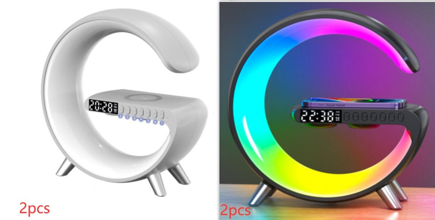 Web Based New Intelligent G Shaped LED Lamp Bluetooth Speake Wireless Charger Atmosphere Lamp App Control For Bedroom Home Decor