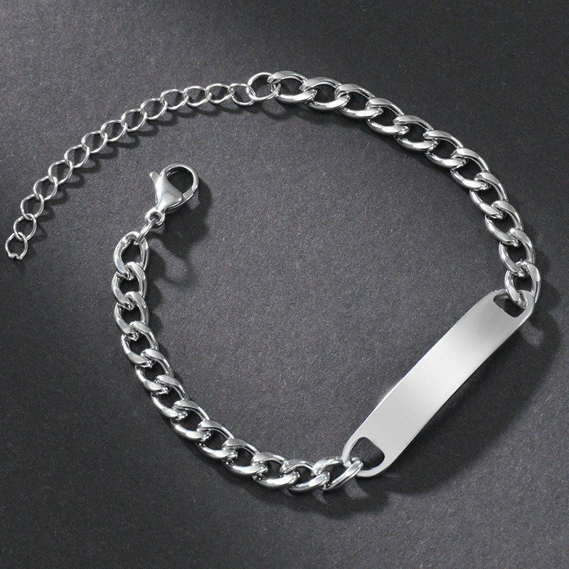 Web Based Custom Laser Engraved Bracelets Personalized Bracelet Engravable Stainless Steel Jewelry Gifts