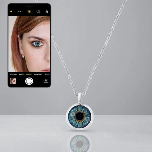 Web Based Custom Iris Necklace Add Eye Photo As A Unique Gift For Loved Ones