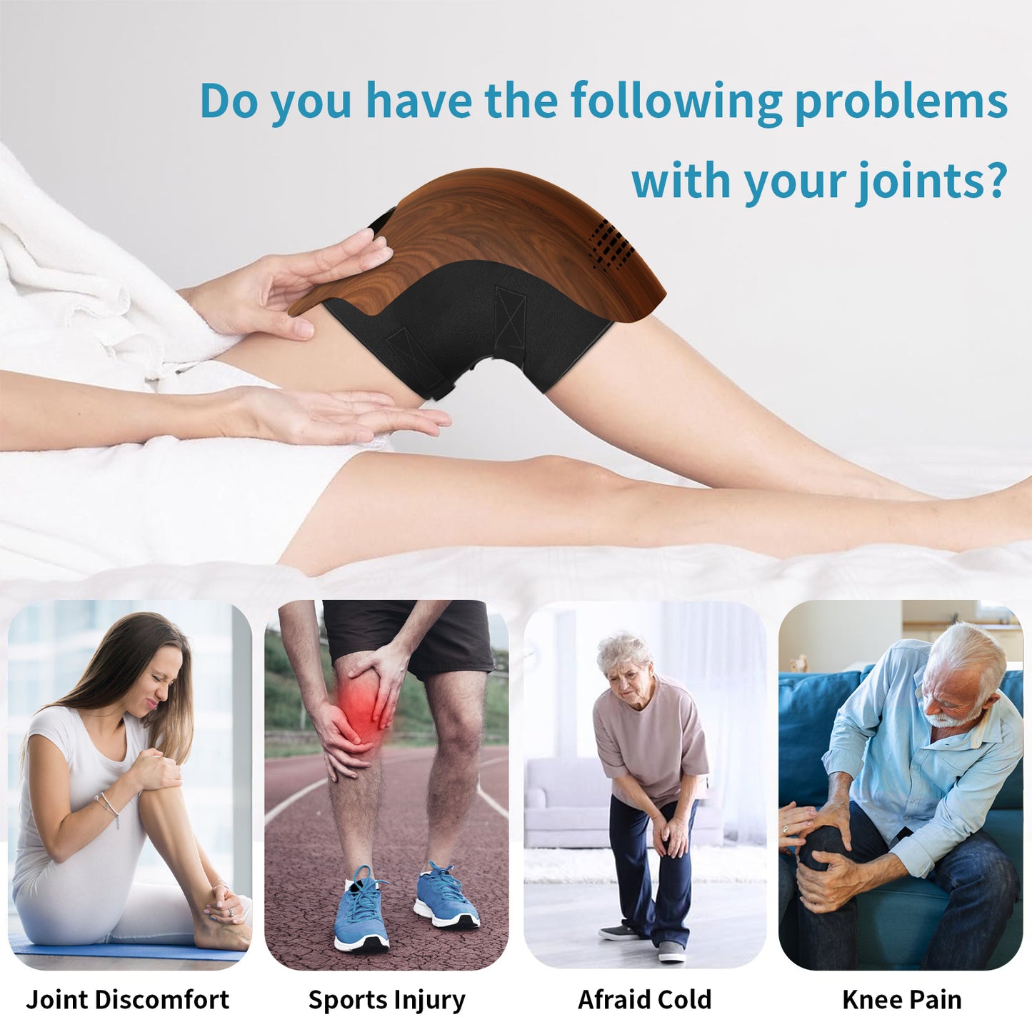 Web Based Intelligent Home Use Electric Intelligent Kneading Heating Knee Massager Rechargeable Pain Relief Infrared Laser Vibration Knee Massager