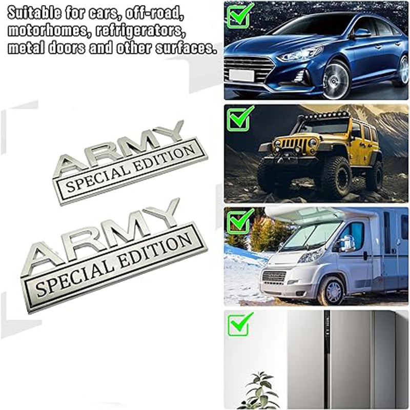 Web Based 2pack Army Special Edition Emblems, Army Car Emblem 3D Badge Decal Car Truck SUV,Refrigerator Sticker,Window Display Stickers