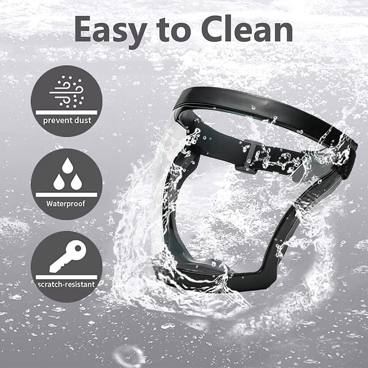 Web Based Full Face Super Protective Mask Anti-fog Shield Safety Transparent Head Cover