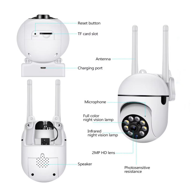 Web Based 1080P WiFi Home Security CCTV Camera With Night Vision 2.4GHz 2.4G Surveillance Camera 1080P WiFi Home Security CCTV Camera With Night Vision 2.4GHz Indoor PTZ WiFi Camera
