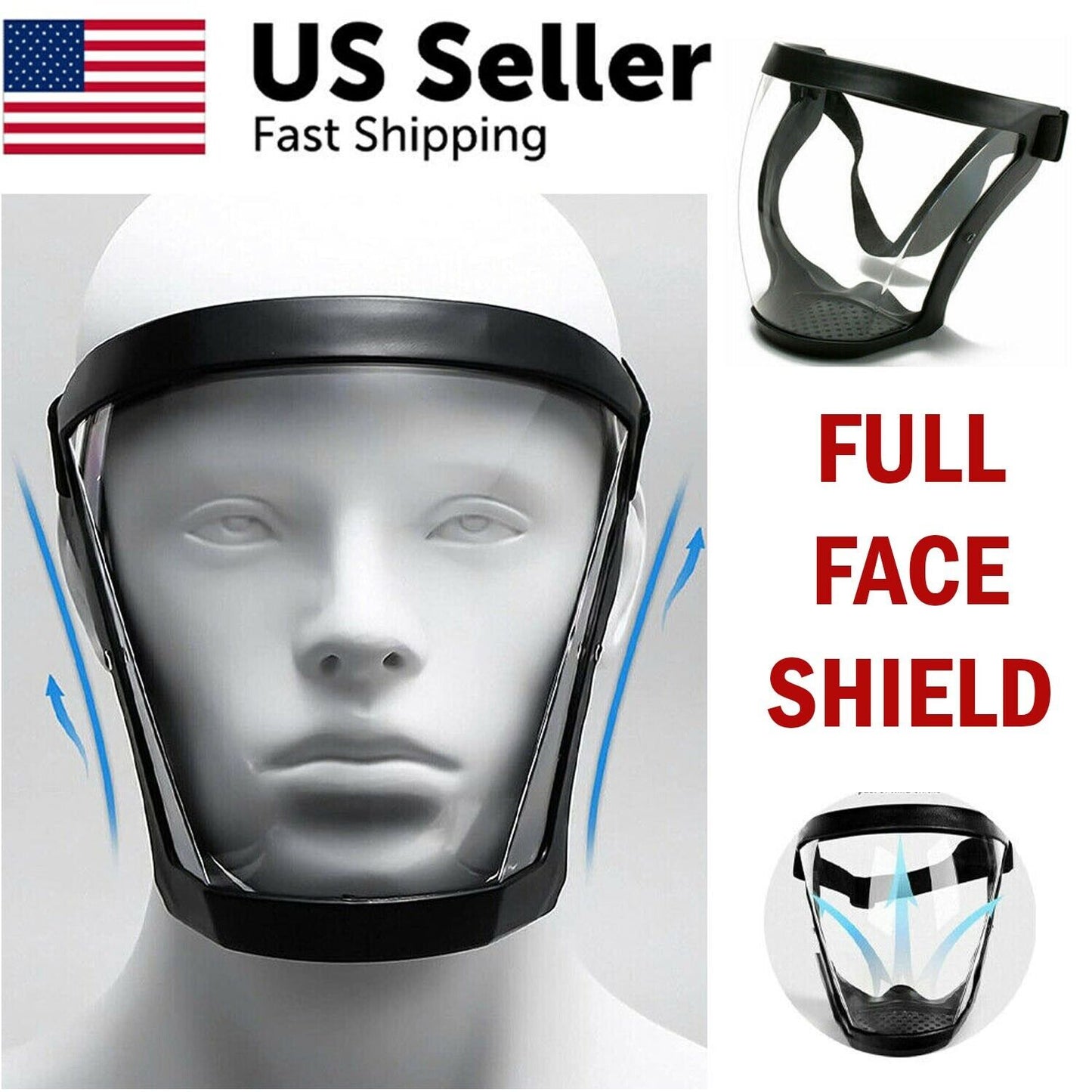 Web Based Full Face Super Protective Mask Anti-fog Shield Safety Transparent Head Cover